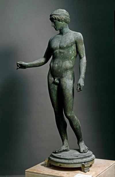Ephebe - Bronze sculpture by Roman