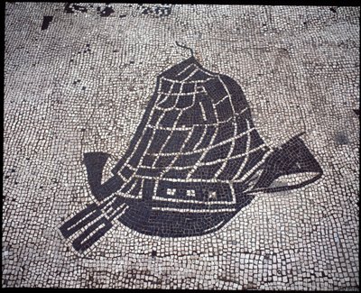 Roman Art: Ship Mosaic of the Corporation des gens de la mer, Place des Corporations by Roman
