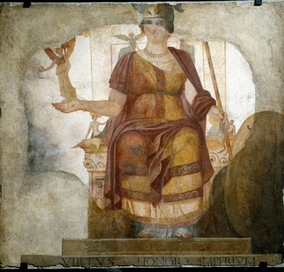 The Goddess Venus sitting personifying Rome called Goddess Barberini by Roman