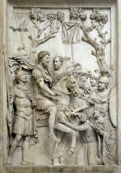 Roman Emperor Marcus Aurelius Pardons the Defeated Enemies, c.176-180 by Roman