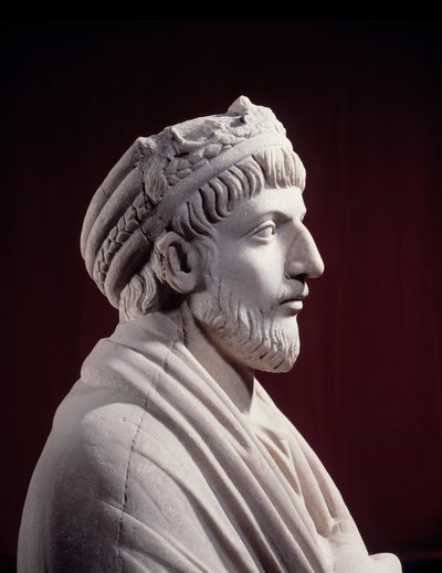Roman Greco Art: Sculpture of the Roman Emperor Julian the Apostate by Roman