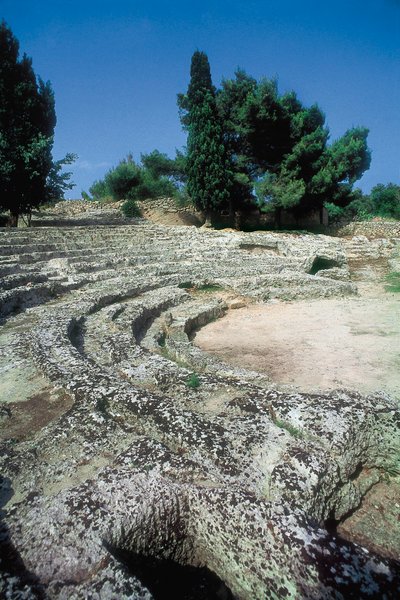 Roman Remains of Pollentia, Detail of Amphitheatre, Alcudia, Mallorca, Spain by Roman