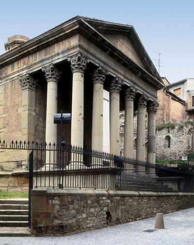 Roman Temple in Barcelona, Spain, Early 2nd Century AD by Roman