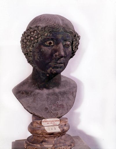 Bust of Roman lady from Pompeii (1st century AD) by Roman
