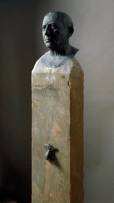 Bust of the Banker Lucius Caecilius Iucundus (circa 20-69 AD). Bronze Sculpture. 1st century AD. From Pompeii. Archaeological Museum of Naples by Roman