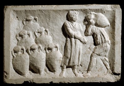 Loading and stowage of wine jugs by Roman