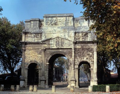 View of the Arc de Triomphe or Arc de Marius by Roman