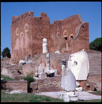Roman Art: View of the Ruins of the Capitol, Archaeological Site of Ostia by Roman