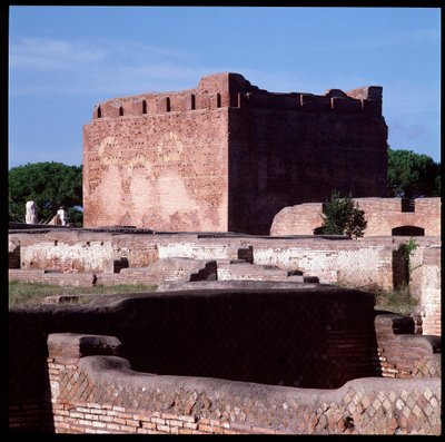 Roman Art: View of the Ruins of the Capitol, Archaeological Site of Ostia by Roman