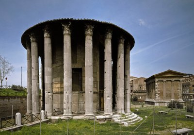 View of the Temple of Hercules Victor in the Boarium Forum by Roman