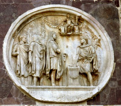 Roundel depicting a Sacrifice to Hercules, from the Arch of Constantine by Roman