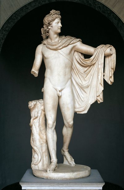 Statue Known as Apollo Belvedere, Copy After Greek Bronze Original of the 4th Century B.C. by Roman