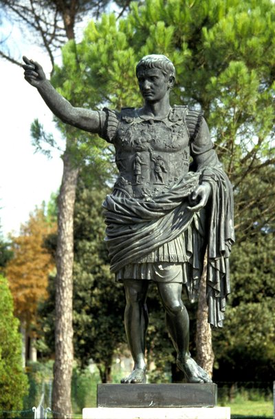 Statue of the Roman Emperor Augustus (Octavian) (63 BC - 14 AD) by Roman