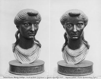 Two Views of a Bust of Livia (58 BC-29 AD) by Roman