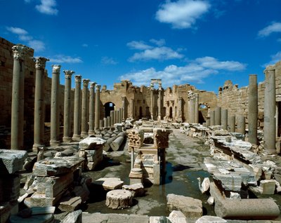 View of the Basilica, built as the court of justice, 3rd century by Roman