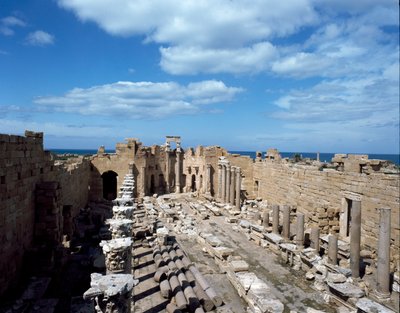 View of the Basilica, built as a court of justice, 3rd century by Roman