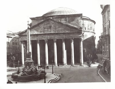 View of the Pantheon and the Egyptian Obelisk in Piazza della Rotunda by Roman