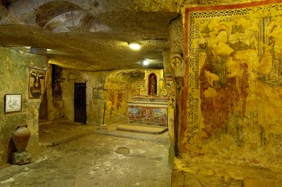 View of the Catacombs of Saint Agatha in Rabat, Malta by Roman