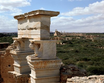 View of the columns of basilica, 2nd century AD by Roman