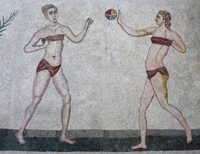 Young Women in Bikini, Villa Romana del Casale, Sicily by Roman