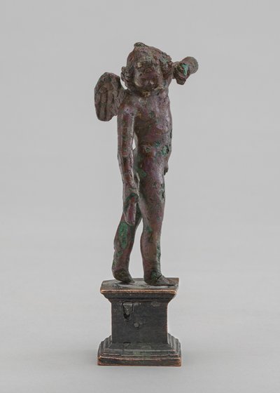 Winged Child Carrying a Torch by Roman