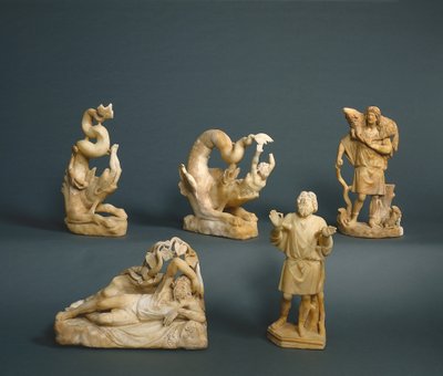 Jonah Swallowed, Jonah Cast Up, Jonah Under the Gourd Vine, Jonah Praying by Roman Imperial Period
