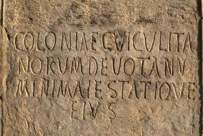 Latin Inscription with the Name of the Colony Cuicul, High Imperial Period by Roman Imperial Period