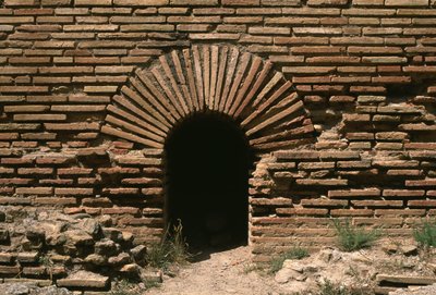 North thermal baths (detail of a brick wall) by Roman Imperial Period