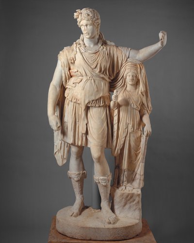 Statue of Dionysos leaning on a female figure ("Hope Dionysos") by Roman Imperial Period