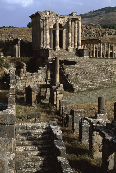 View of the temple of the Septimian family, High Imperial Period by Roman Imperial Period
