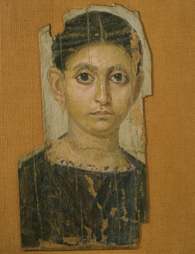 Mummy female portrait, from Fayum, late 3rd century AD by Roman Period Egyptian