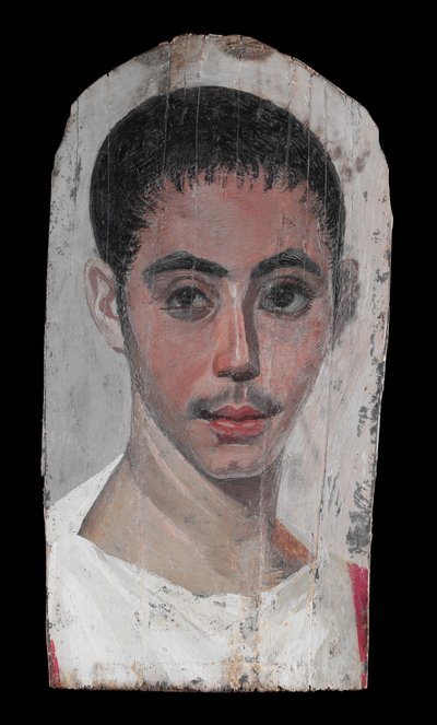 Portrait of a Youth with a Surgical Cut in one Eye by Roman Period Egyptian