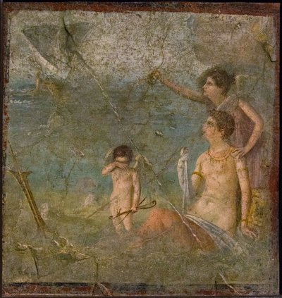 Ariadne and Theseus by Roman Pompeian wall painting.