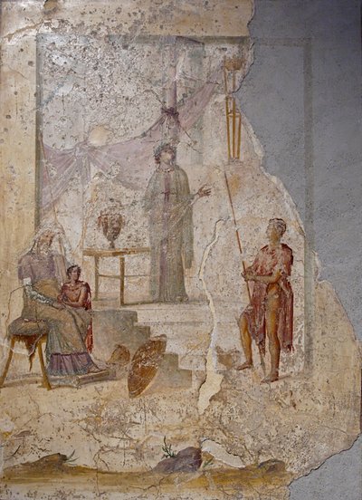 Cassandra Predicts the Downfall of Troy by Roman Pompeian wall painting