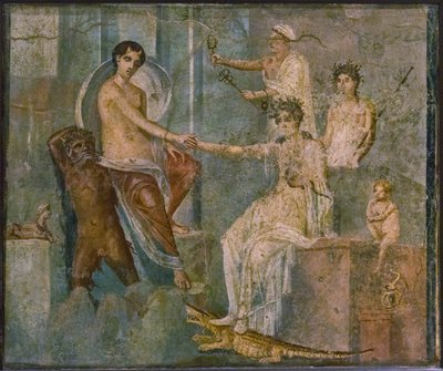 Jupiter and Io by Roman Pompeian wall painting.