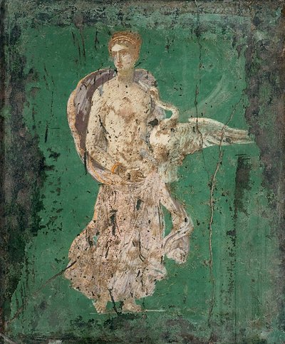 Leda and the Swan by Roman Pompeian wall painting.