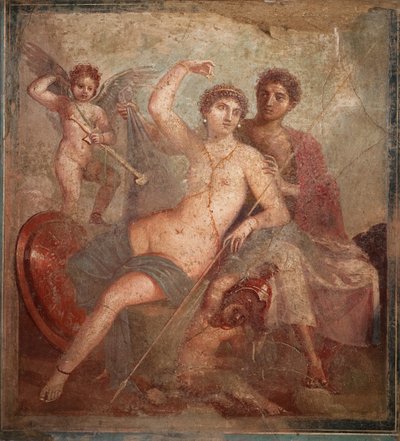 Mars and Venus by Roman Pompeian wall painting.