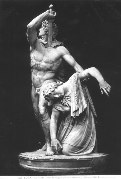 A Gaul Killing Himself having Killed his Wife before the Enemy, also known as Paetus and Arria, Roman Copy of a Greek Original by Roman Roman