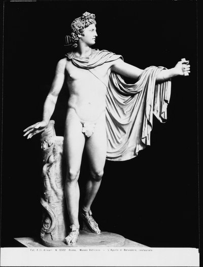 Apollo Belvedere, Roman copy of a Greek 4th century BC original (post restoration) by Roman Roman