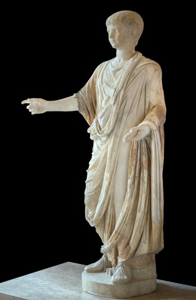 Child Dressed in the Toga and Wearing the Bulla, the Head is that of Nero Child by Roman Roman