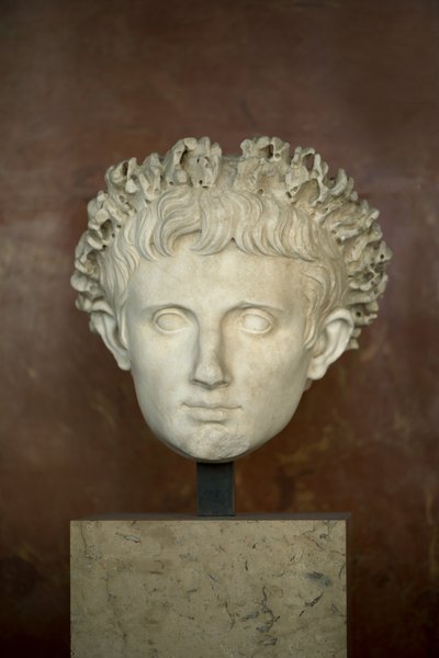 Head of the Emperor Augustus (63 BC - 14 AD) marble by Roman Roman