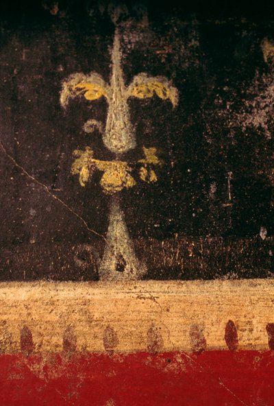 Decorative element, detail from fresco in triclinium of House of the Vettii, Pompeii by Roman Roman