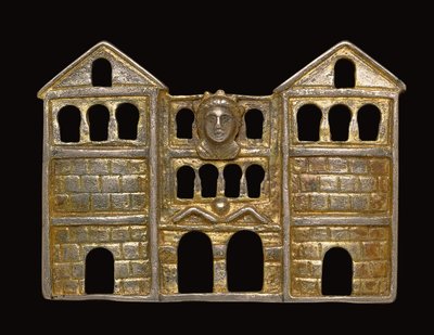 Fibula in the Form of a Three-Storey Tripartite Gate of Rusticated Masonry, c.3rd - Early 4th Century AD by Roman Roman