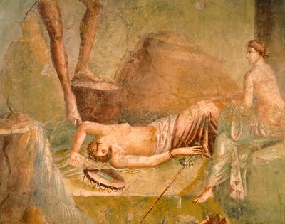 Fresco Depicting Maenad Sleeping, from House of Citharist, Pompei by Roman Roman