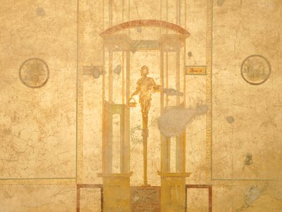 Fresco Depicting Caryatid, from House of Lovers, Pompeii, Campania, Roman Civilization by Roman Roman
