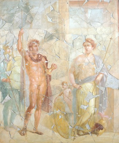 Fresco Depicting Mythological Subject, House of Fabius Rufus, Pompeii, Campania, Roman Civilization by Roman Roman