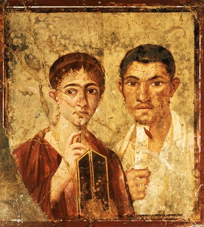 Fresco Depicting Portrait of Paquio Proculo and His Wife by Roman Roman
