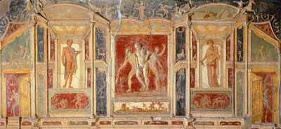 Fresco with Wall Decoration from House of Meleagro, Pompeii by Roman Roman