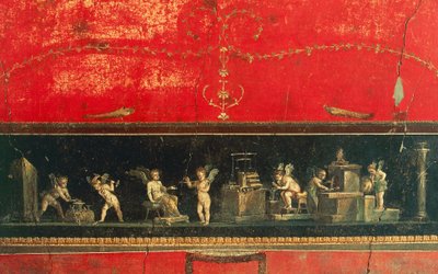Frieze with Cupid, House of Vettii, Pompeii (UNESCO World Heritage List) by Roman Roman