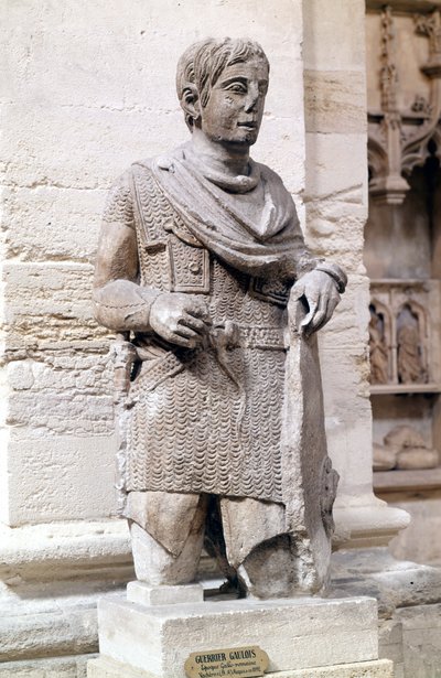 Gallic warrior under the Roman Empire (dressed in Roman style), Lapidaire Museum, Avignon. by Roman Roman